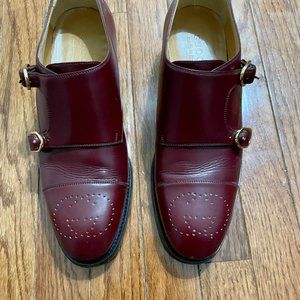 Gucci Shoes, Size 9, Mens, Cloud Calf, Bright Bordeaux